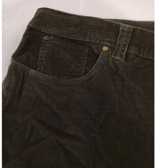 Gloria Vanderbilt Green Corduroy Mid Rise Straight Leg Embroidered Pants 24W - Picture 5 of 14